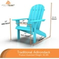 Adirondack Chair Premium Weather Resistant Poly Lumber Outdoor Patio