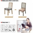 thumbnail image 5 of Whihome Dining Chair Covers Khaki,PU Waterproof Seat Covers Chair Seat Slipcovers ,Set of 3, 5 of 6