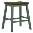thumbnail image 3 of Furniture of America Popla Wood 5pc Counter Dining Set, Antique Green, 3 of 6