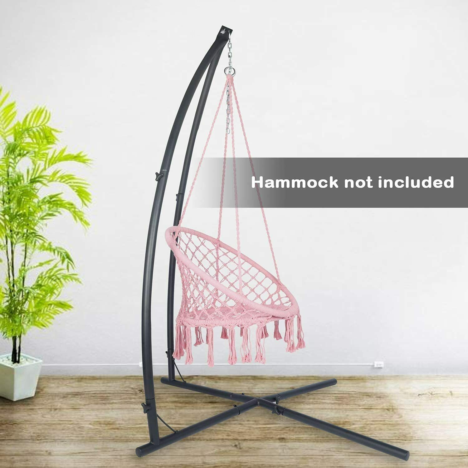 OKVAC Steel Hanging Hammock Chair C Stand for Outdoor Indoor, 330 lbs