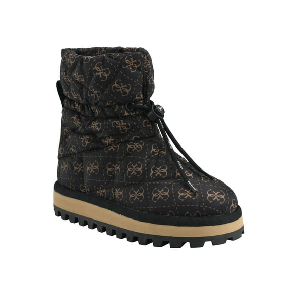 GUESS Womens Black Quilted Leian Round Toe Winter 5.5 M