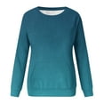 thumbnail image 5 of Busydd Womens Sweatshirts Gradient Color Crewneck Sweatshirts Long Sleeve Shirts for Women Casual Loose Oversized Hoodie Pullover Tops Fashion Fall Clothes with Pocket, 5 of 5