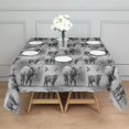 thumbnail image 3 of Gray Highland Cow Bird Pattern Square Tablecloth,Waterproof Square Table Cover,Wipeable Spillproof Washable Table Cover for Home Kitchen Party Decor 60"x60"(152x152cm), 3 of 6