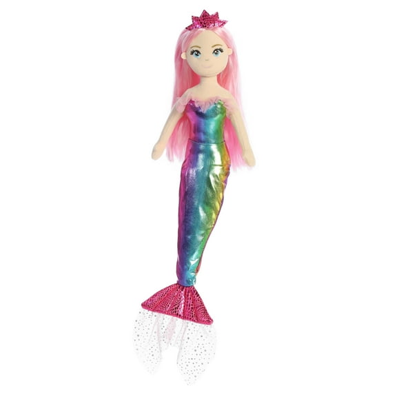 Aurora - Large Pink Sea Sparkles - 18" Nanda - Enchanting Stuffed Doll