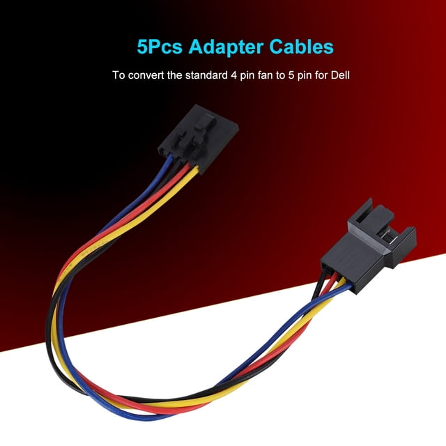 Hilitand Cables adaptadores, 5 Piezas Ventilador de Control de Temperatura de 4 Pines Cables adaptadores, adecuados para Ventiladores dedicados DELL Khall Tendencias