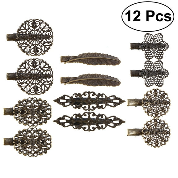 12Pcs Vintage Hair Clips Hair Barrettes Clamps Hair Accessories Hair Clips Headwear for Women and Girls