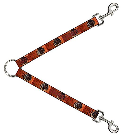 Buckle-Down Leash Splitter - Danger Gauge - 1" Wide - 30" Length