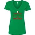 thumbnail image 3 of Inktastic No Therapy I'm Italian Women's V-Neck T-Shirt, 3 of 5
