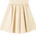 thumbnail image 6 of BLTIBY Girls Cute Summer Cotton Dress Flutter Ruffle Sleeve Dresses Casual High Waisted A Line Flowy Beach Sundress Yellow 2-3 Years, 6 of 8