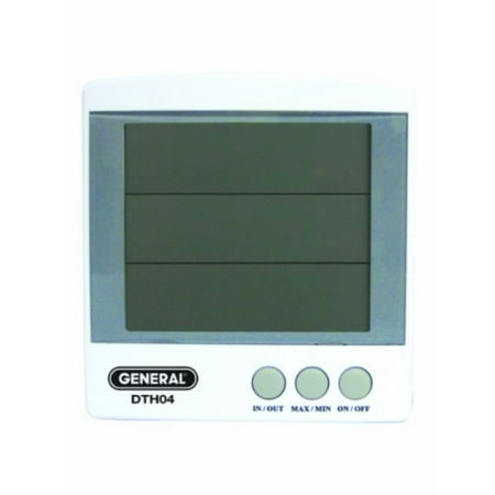 General Tools DTH04 Digital Jumbo Display Temperature and Humidity Monitor with Clock