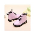 thumbnail image 5 of Ritualay Kids Ankle Boots Boys Girls Waterproof Outdoor Combat Shoes Side Zipper Booties (Toddler/Little Kid/Big Kid) Pink 6.5C, 5 of 8