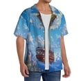 thumbnail image 2 of Kdxio Men's Hawaiian Shirt for Men Short Sleeve Shirt Dandelion Hot Air Balloon Summer Casual Holiday Beach Button Down T-Shirts, 2 of 5