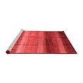 thumbnail image 2 of Ahgly Company Machine Washable Indoor Round Abstract Red Modern Area Rugs, 4' Round, 2 of 4