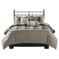 thumbnail image 1 of Madison Park Ridge Ensemble Housse de Couette 6 Pcs Polyester Full/Grand - Marron, 1 of 18