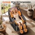 thumbnail image 4 of Upgo 4D Massage Chair Full Body, Zero Gravity Massage Chair with Heat and Foot Massage with Airbags, Kneading, Bluetooth, LCD Touch Control - Brown, 4 of 9