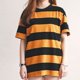 thumbnail image 3 of Gibobby Playera de Manga Corta con Cuello Redondo Camiseta corta informal a rayas, ropa manga para mujer, camiseta para niñas, camiseta, blusa para mujer(Amarillo,G), 3 of 5