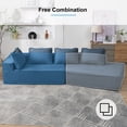 thumbnail image 5 of MUZZ 125"Curved Modular Sectional Sofa,Oversized Convertible Sofa Couch for Living Room(Navy Blue), 5 of 9