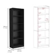 thumbnail image 5 of Newboti Furniture Black 4 Piece Living Room Set with 4 Bookcases 22330, 5 of 6