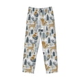 thumbnail image 6 of Uemuo Winter Forest Animals Pattern Men's Wide Leg Palazzo Lounge Pants with Pockets Light Weight Loose Comfy Casual Pajama Pants-XX-Large, 6 of 9