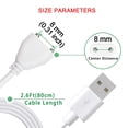 thumbnail image 5 of LujingZ USB Magnetic Charging Cable (8MM/0.31In) - Replacement Charger Cord for Compatible with Wand Massager, Rechargeable Toys, 5 of 6