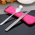 thumbnail image 5 of Outdoor Portable Stainless Steel Cutlery Set - Half Flower - Seven-piece Straw Set, 5 of 5