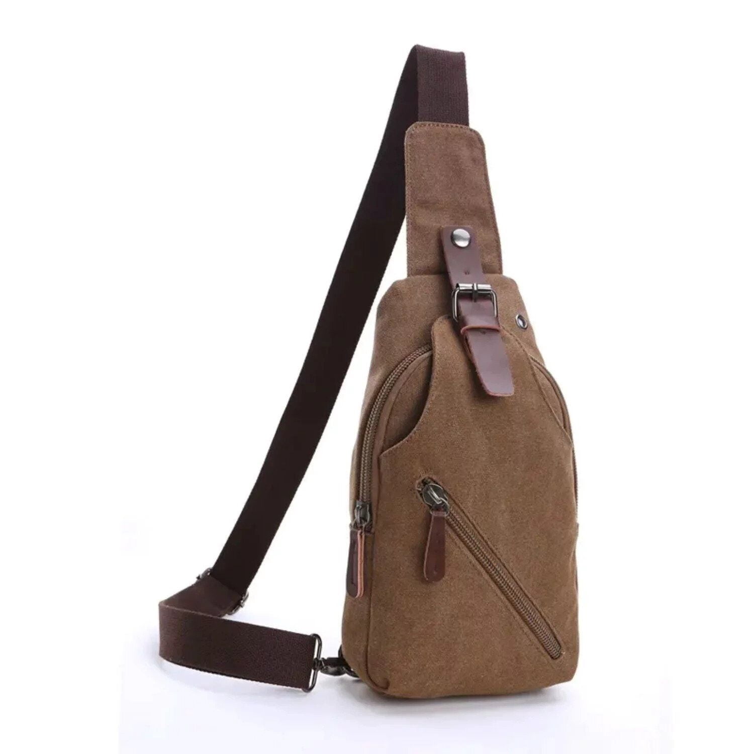 JTC Sling Bag for Men Women Anti Theft Canvas Chest Bag for Travel Hiking
