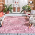 thumbnail image 2 of SAFAVIEH Courtyard Josiah Floral Medallion Indoor/Outdoor Area Rug, 8' x 11', Light Grey/Fuchsia, 2 of 14