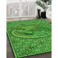 thumbnail image 3 of Ahgly Company Machine Washable Indoor Square Transitional Deep Emerald Green Area Rugs, 8' Square, 3 of 7