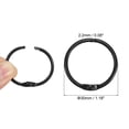 thumbnail image 2 of Uxcell 30mm Loose Leaf Binder Rings, 12Pack 2.2mm Metal Flash Card Book Binding Rings for Key Chain Card, Black, 2 of 6