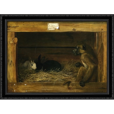 In Charge 38x28 Large Black Ornate Wood Framed Canvas Art by Alexander Pope