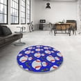 thumbnail image 3 of Ahgly Company Indoor Rectangle Patterned Blue Gray Novelty Area Rugs, 2' x 4', 3 of 6