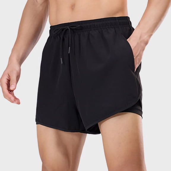 Vetsdori Summer Shorts for Men Dry Fit Short Pants Training Casual,Athletic Shorts Elastic Waist Plain Breathable Ropa Mens Shorts Workout,Size L