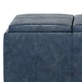 thumbnail image 5 of Avalon 42 inch Wide Contemporary Storage Ottoman in Denim Blue Vegan Leather, 5 of 9