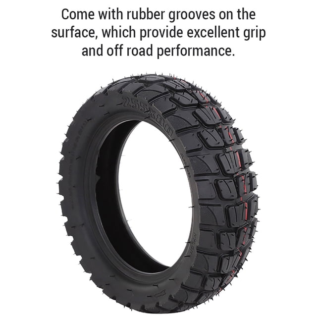 Rubber 255x80 10 Inch Rubber Off-road Outer Tire and Inner Tube Off-road Compatible for Kugoo M4 Electric Scooter