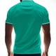 thumbnail image 3 of Blusa y camisa de manga corta con cuello vuelto para hombre, informal, lisa, de manga corta, con botones y cuello vuelto, de poliéster., 3 of 8