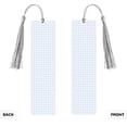 thumbnail image 2 of Kdxio Blue Checkboard Print Metal Tassel Bookmarks,Perfect Gift for Art Lovers and Bookworms Metal Bookmarks for Women, 2 of 8