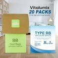 thumbnail image 2 of 20 Pack Type BB Canister Bags Replacement Fit for Oreck XL Canister Vacuum bags PKBB12DW BB180 BB280 BB850 BB870 BB900 BB1000 MV160 with 2 Motor Filter$$Household Cleaning Products & Supplies, 2 of 7