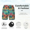 thumbnail image 5 of Balery Hawaii Palms Mens Swim Trunks Swim Shorts for Men Quick Dry Inseam Beach Shorts with Compression Liner Pocket-Large, 5 of 9