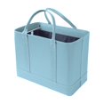 thumbnail image 2 of Home District Faux Leather Letter Size File Organizer Tote, Blue, 2 of 9