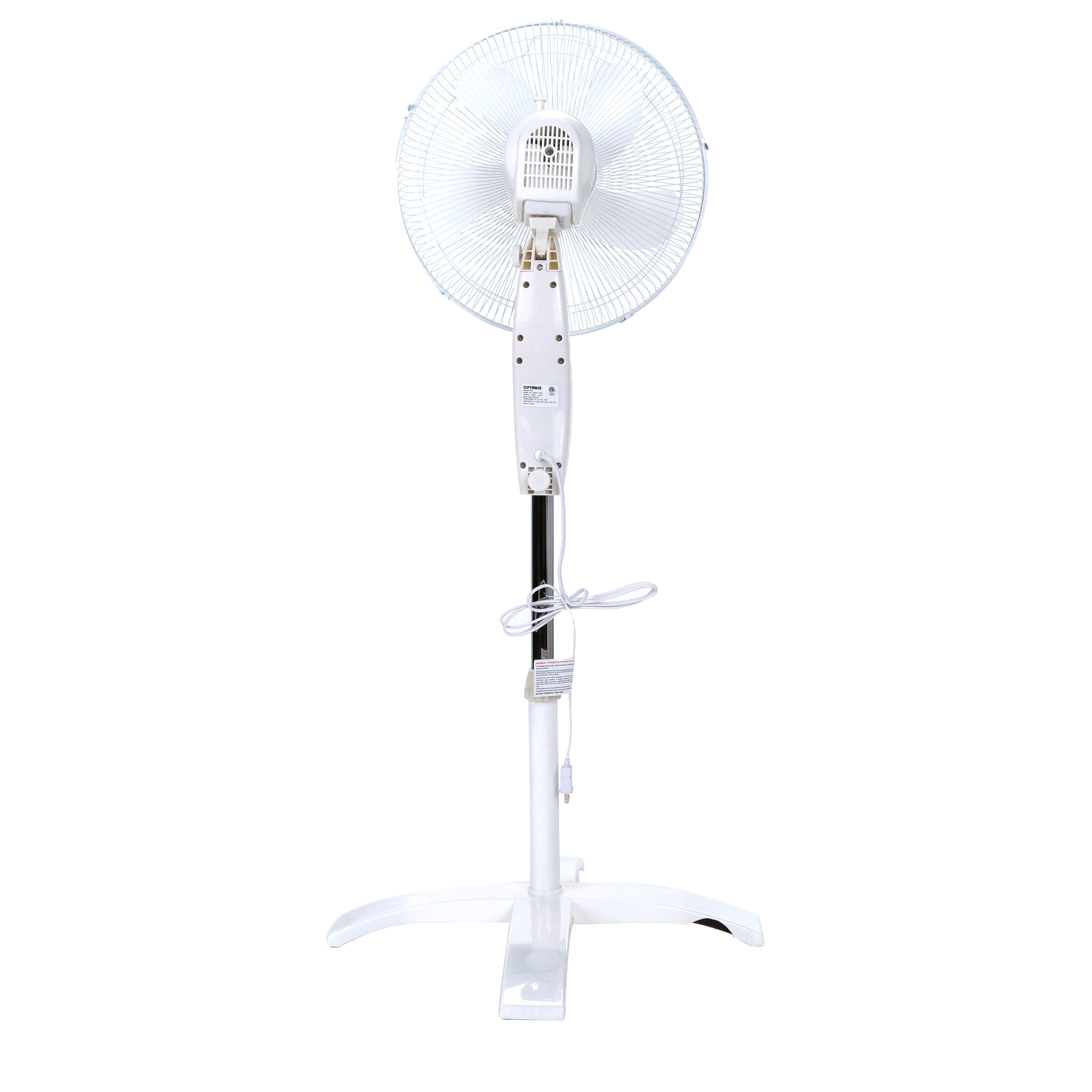 Optimus F-1760 16 inch Oscillating Electric Stand Fan with Remote, White - image 5 of 7