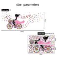 thumbnail image 5 of Pegatinas de pared extraíbles con diseño romántico de rosas, flores, mariposas, hadas, niñas, en bicicleta, para dormitorio infantil, guardería, bricolaje, decorativas, para pared, 5 of 5