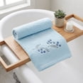thumbnail image 7 of REGALWOVEN Pure Cotton Embroidered Hand Towels, 2 Pack Ultra Soft Absorbent Floral Bathroom Towels Quick Dry for Guest Room Vanity Blue 29" x 13", 7 of 7