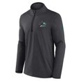 thumbnail image 2 of Men's Fanatics Heather Charcoal San Jose Sharks Authentic Pro Rink Quarter-Zip Jacket, 2 of 3