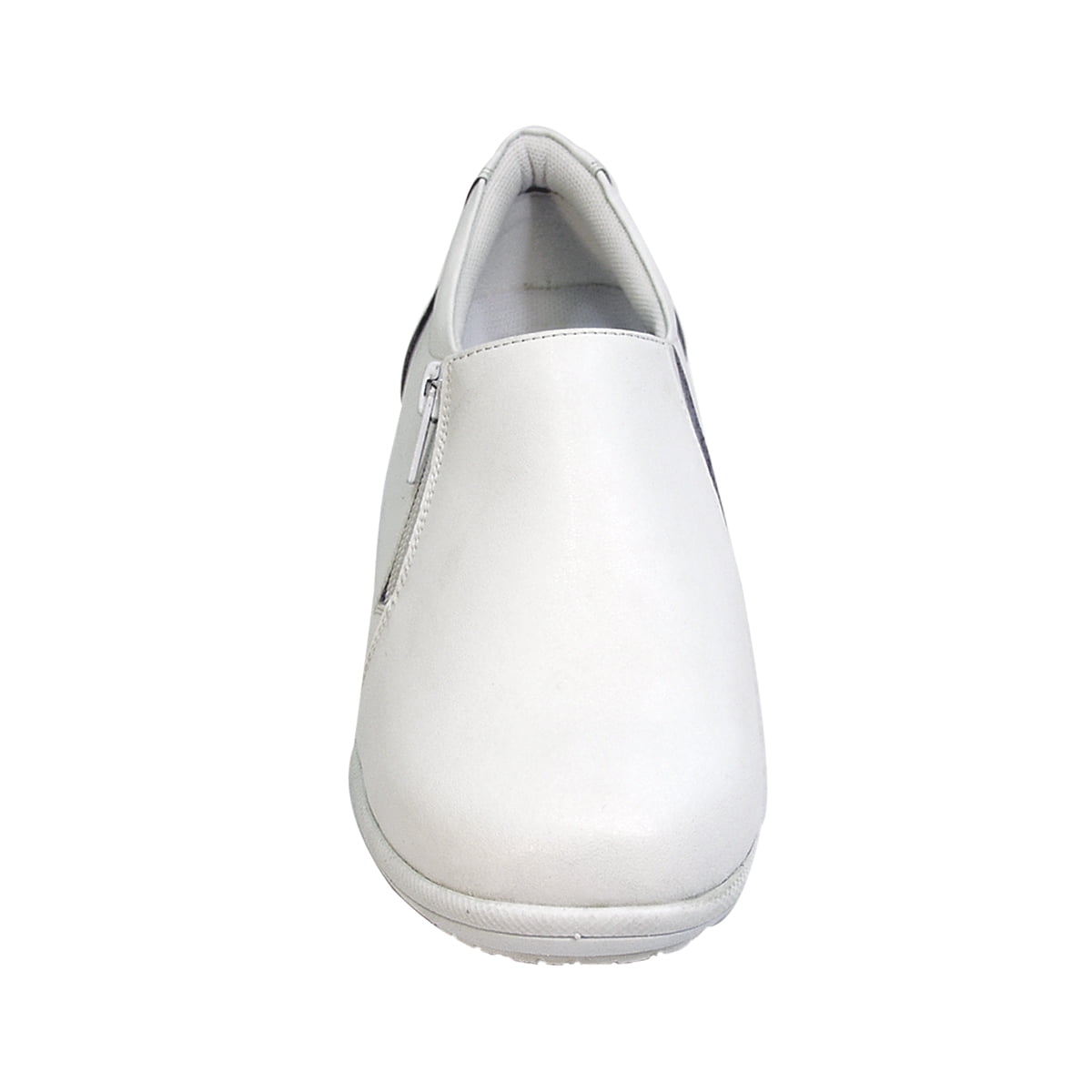 24 HOUR COMFORT Ester Wide Width Professional Sleek Shoe WHITE 10