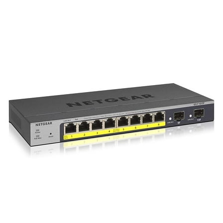 NETGEAR (GS110TPv3) 8-Port Gigabit PoE  Ethernet Smart Managed Pro Switch with 2 SFP Ports and Cloud Management
