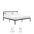 thumbnail image 4 of Signature Sleep Premium Modern Platform Bed with Headboard, Industrial Style, Sturdy Metal Frame with Slats, King, Black, 4 of 15