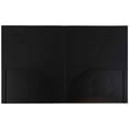 thumbnail image 2 of JAM Paper Heavy Duty Plastic 2 Pocket Extra Tough School Folders, Black, Bulk 48/Pack, 2 of 5