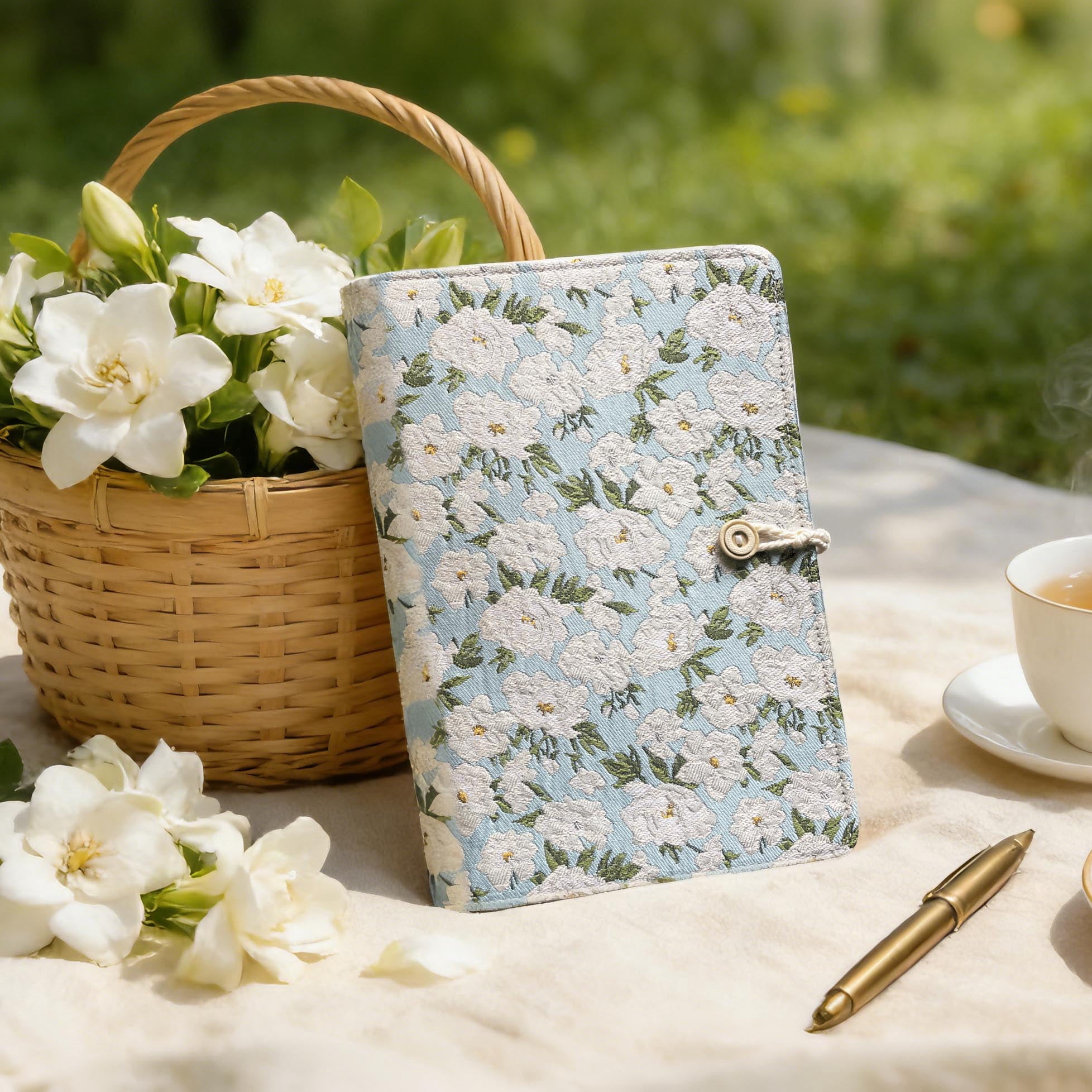 ipoul A5 Binder 6 Ring, Refillable Notebook, A5 Sketchbook, Planner Binder, Flower Journal
