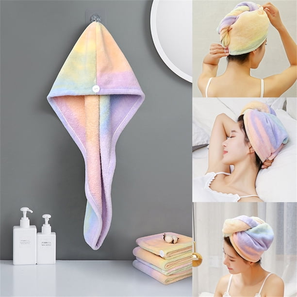 Fiudx Gorro Is Secar El Cabello, Toalla de Baño Suave y Absorbente, Envoltura Capilar de Secado Rápido, para Gimnasio, Hogar, Viajes, para Mujeres, Hombres y Adolescentes, Lavable a Máquina. Incluye