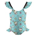 thumbnail image 5 of Hello Kitty Girls One Piece Swimsuits Hawaiian Summer Swimwear Beach Bathing Suit Outfits, 5 of 7